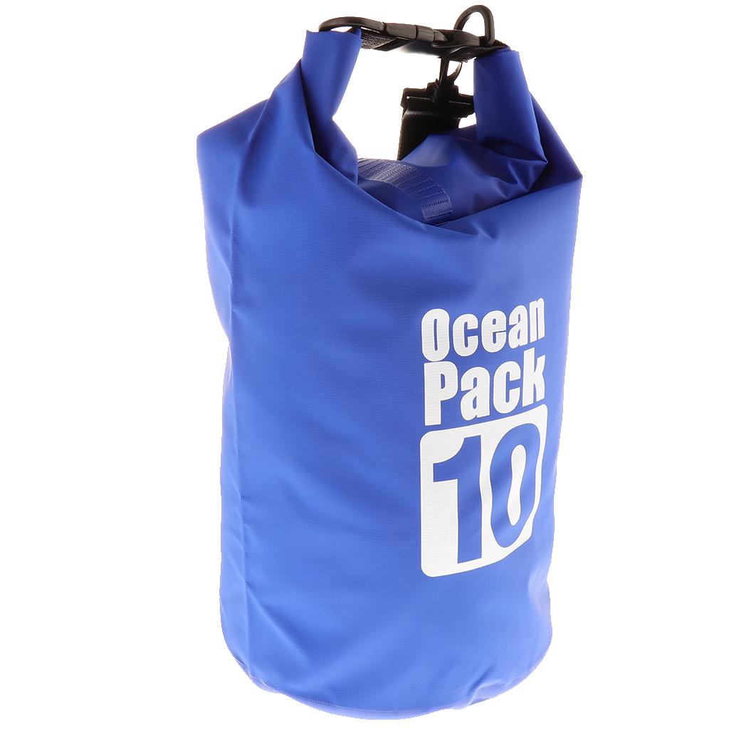 Waterproof Dry Bags Backpack Beach Bucket Rafting Kayaking Bag Dark Blue