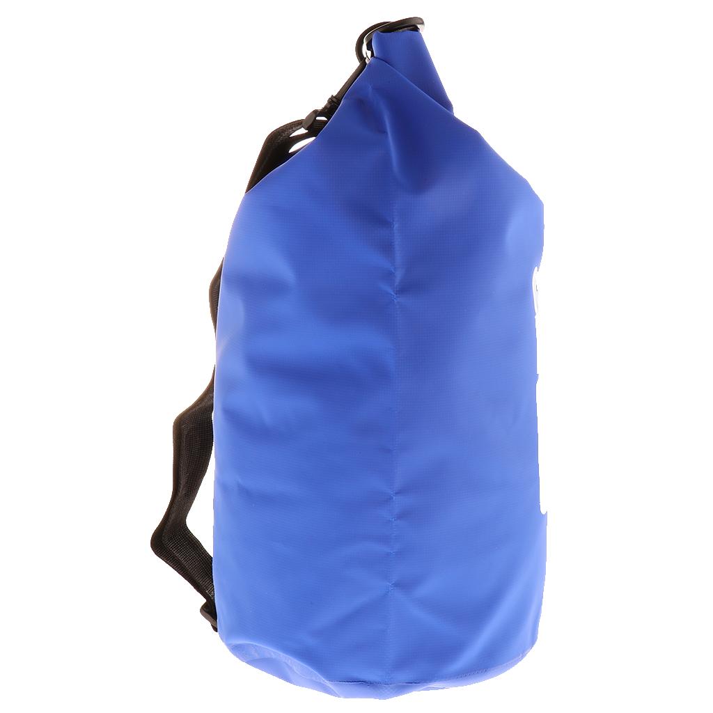 Waterproof Dry Bags Backpack Beach Bucket Rafting Kayaking Bag Dark Blue