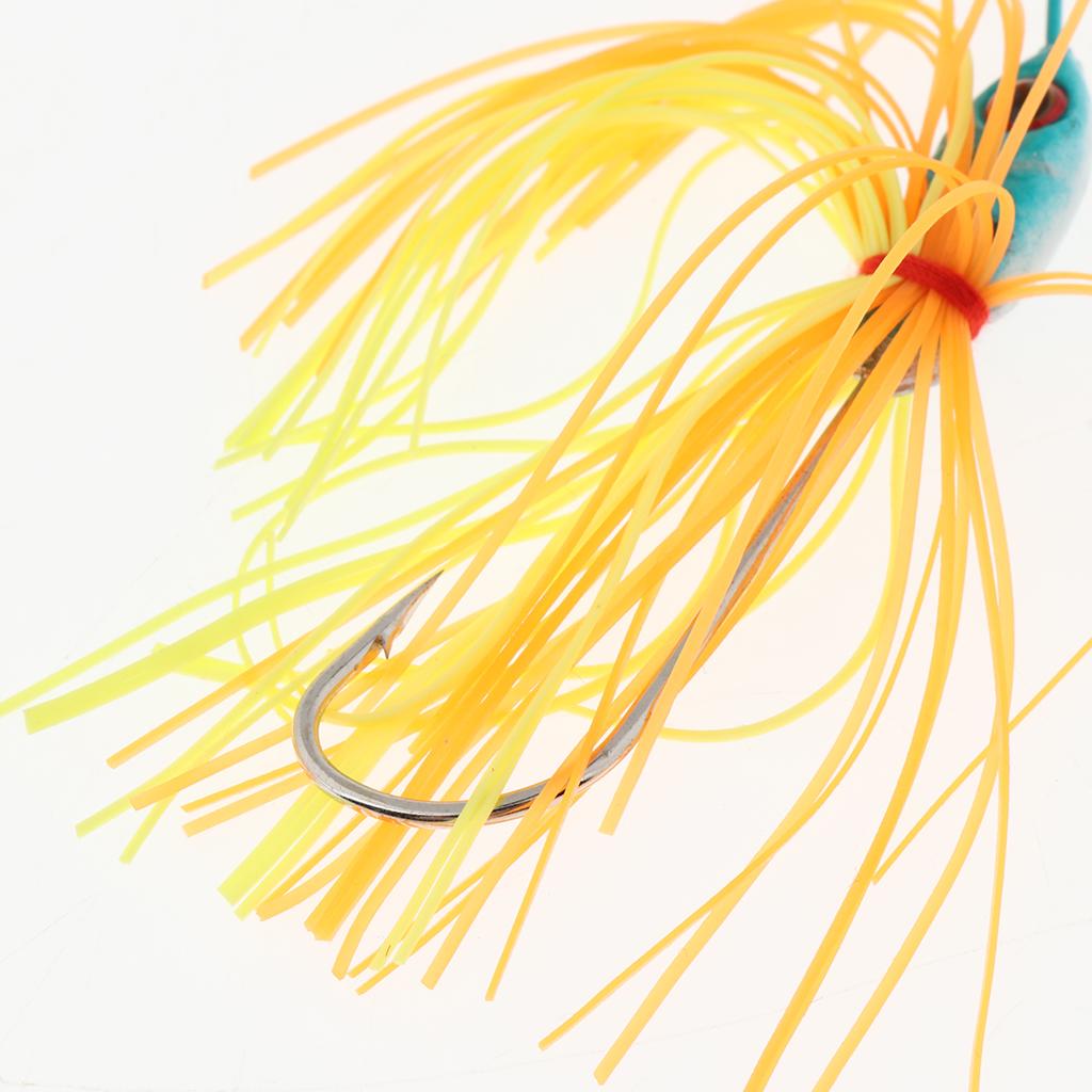 4x15g Hard Metal Fishing Lure Spinner Bait Spoon Tackle Bass Crankbaits Orange