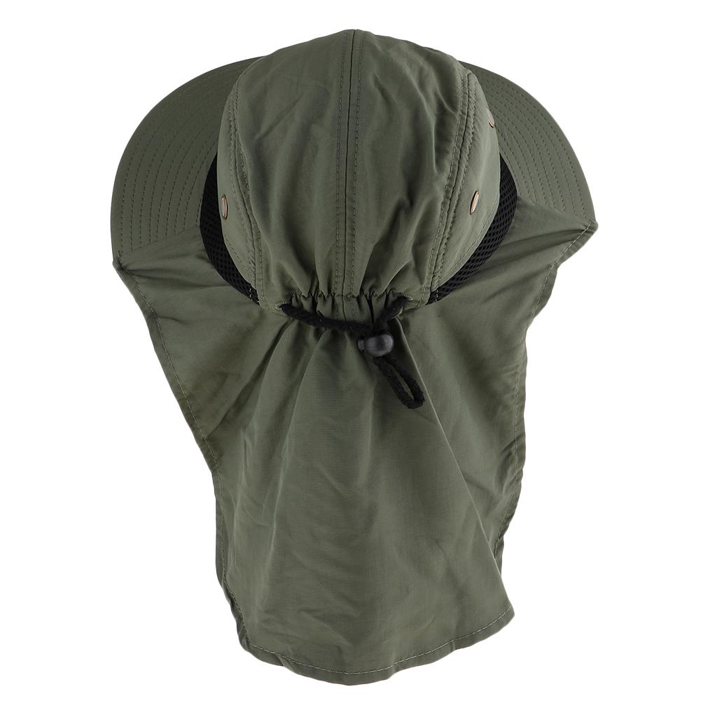 360-degree Outdoor Jungle Hat Shawl Neck Sun Protection Hat Face Protection Green