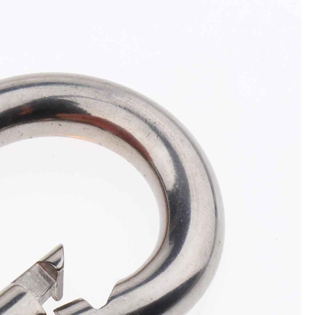 Spring Snap Hook Stainless Steel Clip Keychain Carabiner for Camping Hiking 40x20mm