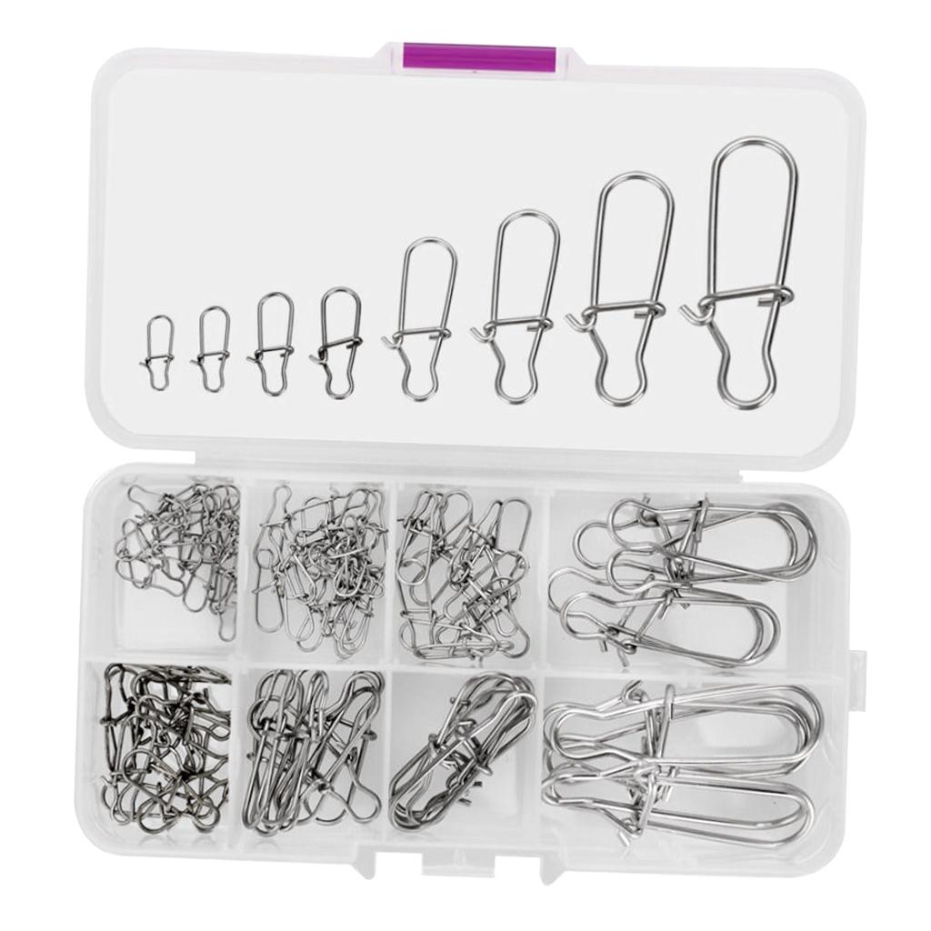 4x100x Fishing Link Clips Quick Change Carp Connector Pin Fishing Tackle Tool
