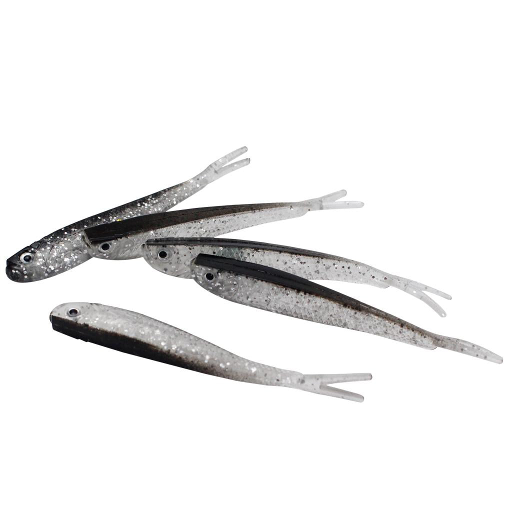 4x10 Pieces Artificial Soft Fishing Lures Baits Lifelike Fish Swimbaits 7.5cm