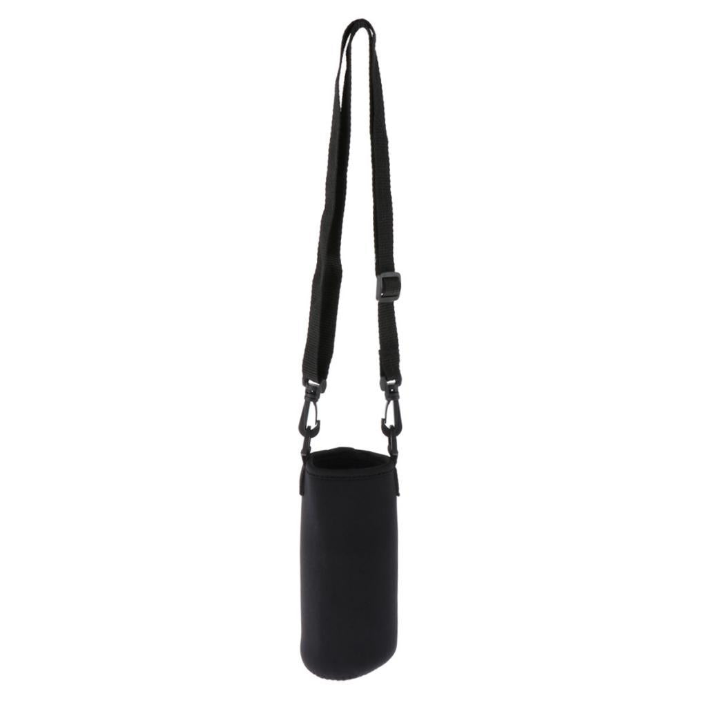 5xInsulated Sport Water Bottle Cover Sleeve Holder Cooler Carrier Black 550ml
