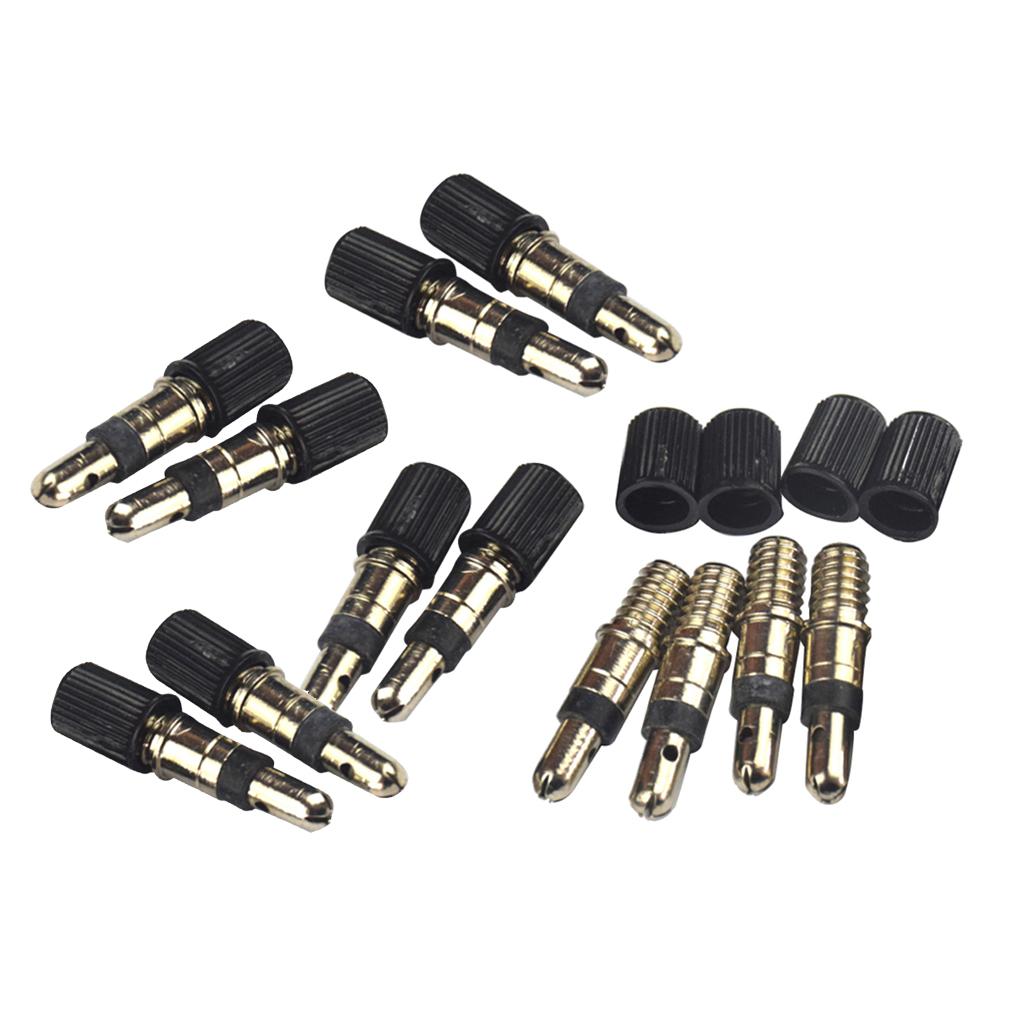 4x12 Pieces Bike Tire Tyre German Valve Core Replacement Valve Core Cap Part