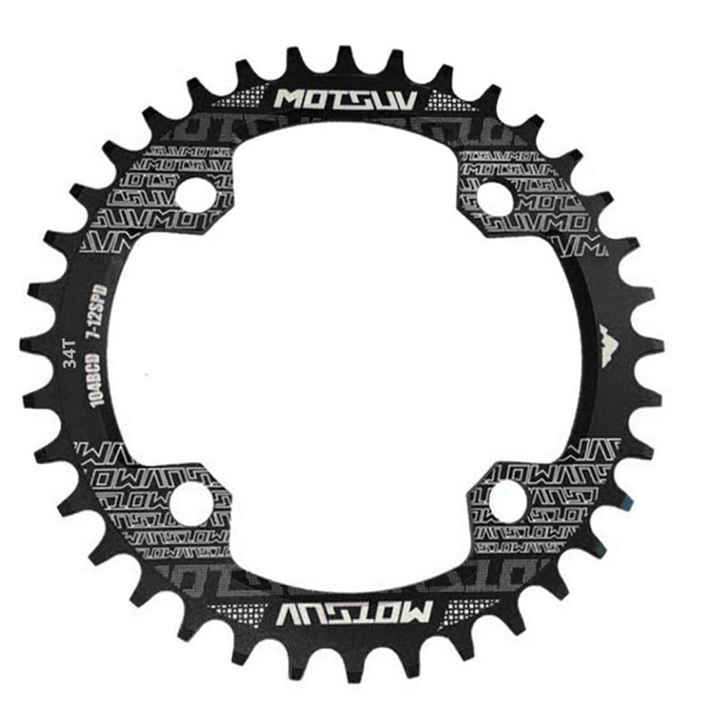 104BCD Round Narrow Wide 30-38T Chainring MTB Bike Chain Wheel Black 34T