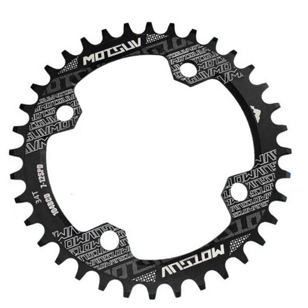 104BCD Round Narrow Wide 30-38T Chainring MTB Bike Chain Wheel Black 34T