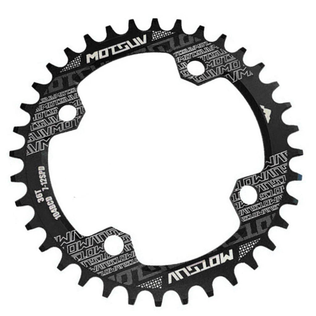 104BCD Round Narrow Wide 30-38T Chainring MTB Bike Chain Wheel Black 36T