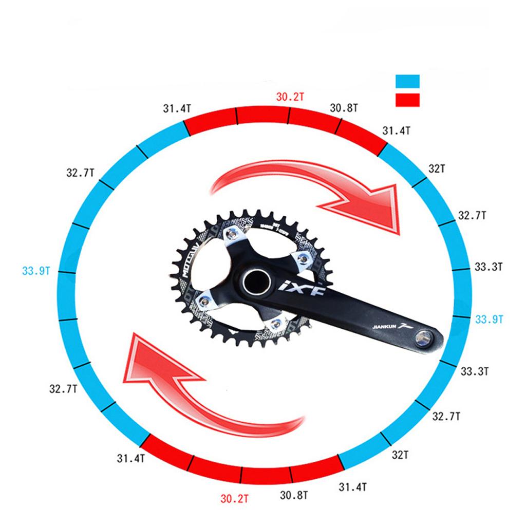 104BCD Round Narrow Wide 30-38T Chainring MTB Bike Chain Wheel Black 38T