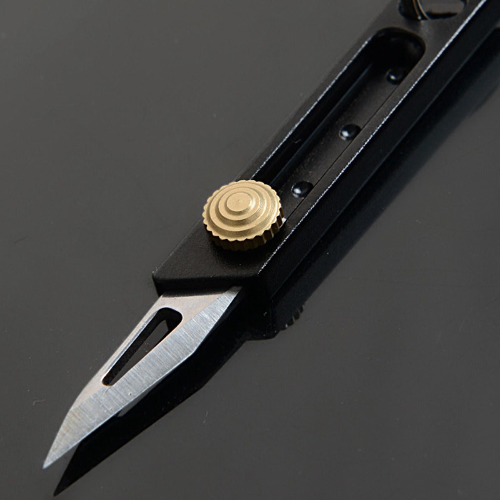 4xMulti Utility Knife Aluminum Retractable Paper Cutting Tool Black