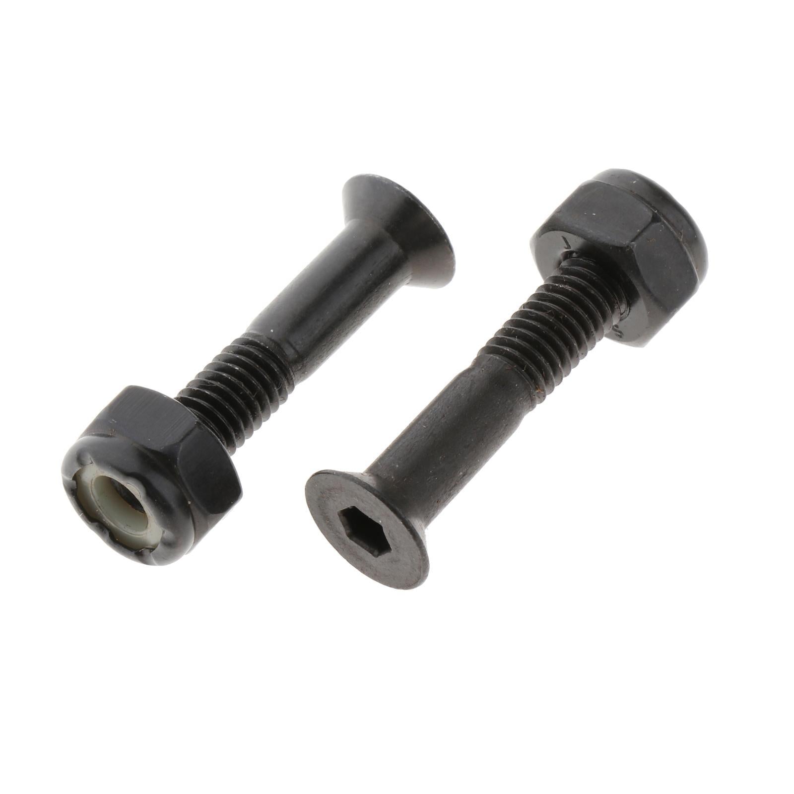 3x8x Longboard Skateboard Wheel Repair Hardware Screws with Wrench 1'' Black