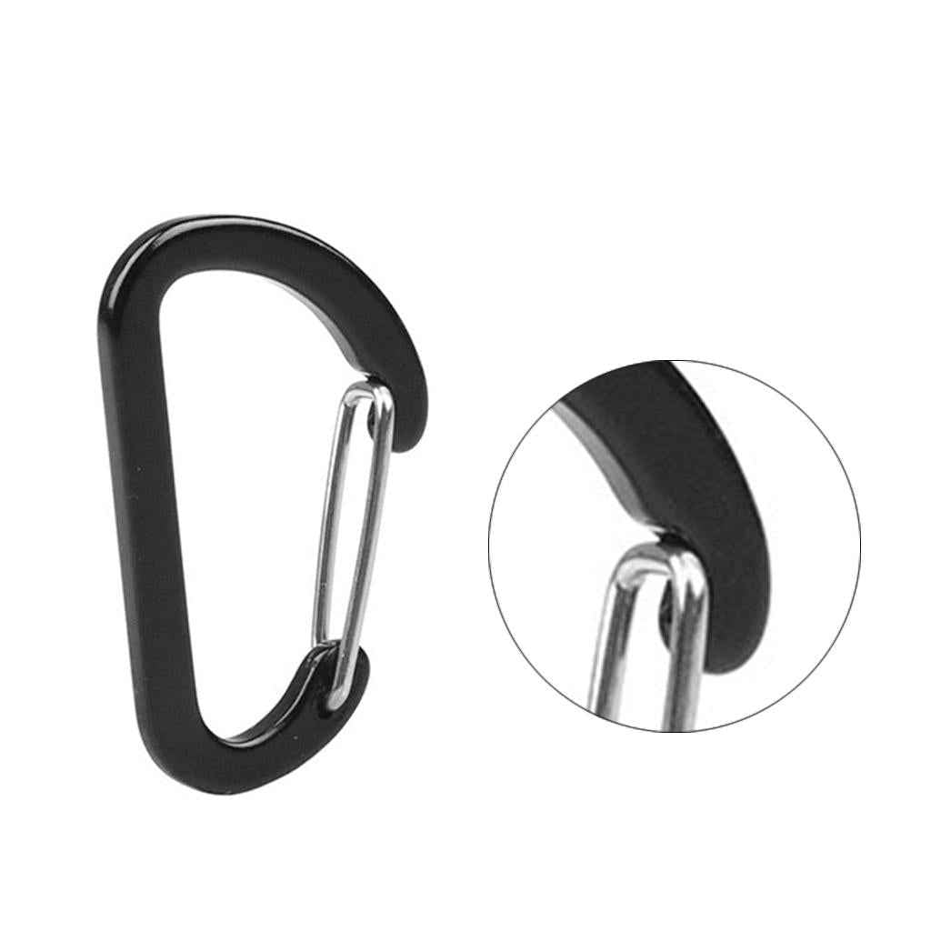 Carabiner Clips Hiking Keychain D-Ring Buckle Aluminum Alloy Fishing 5pcs