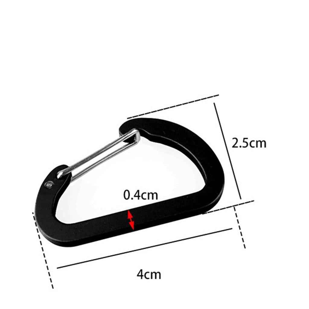 Carabiner Clips Hiking Keychain D-Ring Buckle Aluminum Alloy Fishing 5pcs