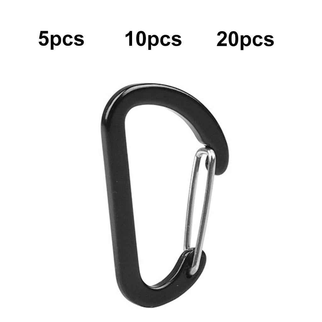 Carabiner Clips Hiking Keychain D-Ring Buckle Aluminum Alloy Fishing 5pcs
