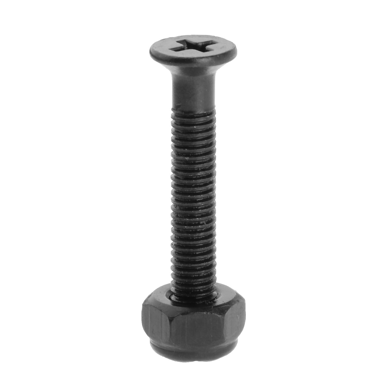 3x8 Pcs Longboard Skateboard Truck Wheel Installing Hardware Screws Black
