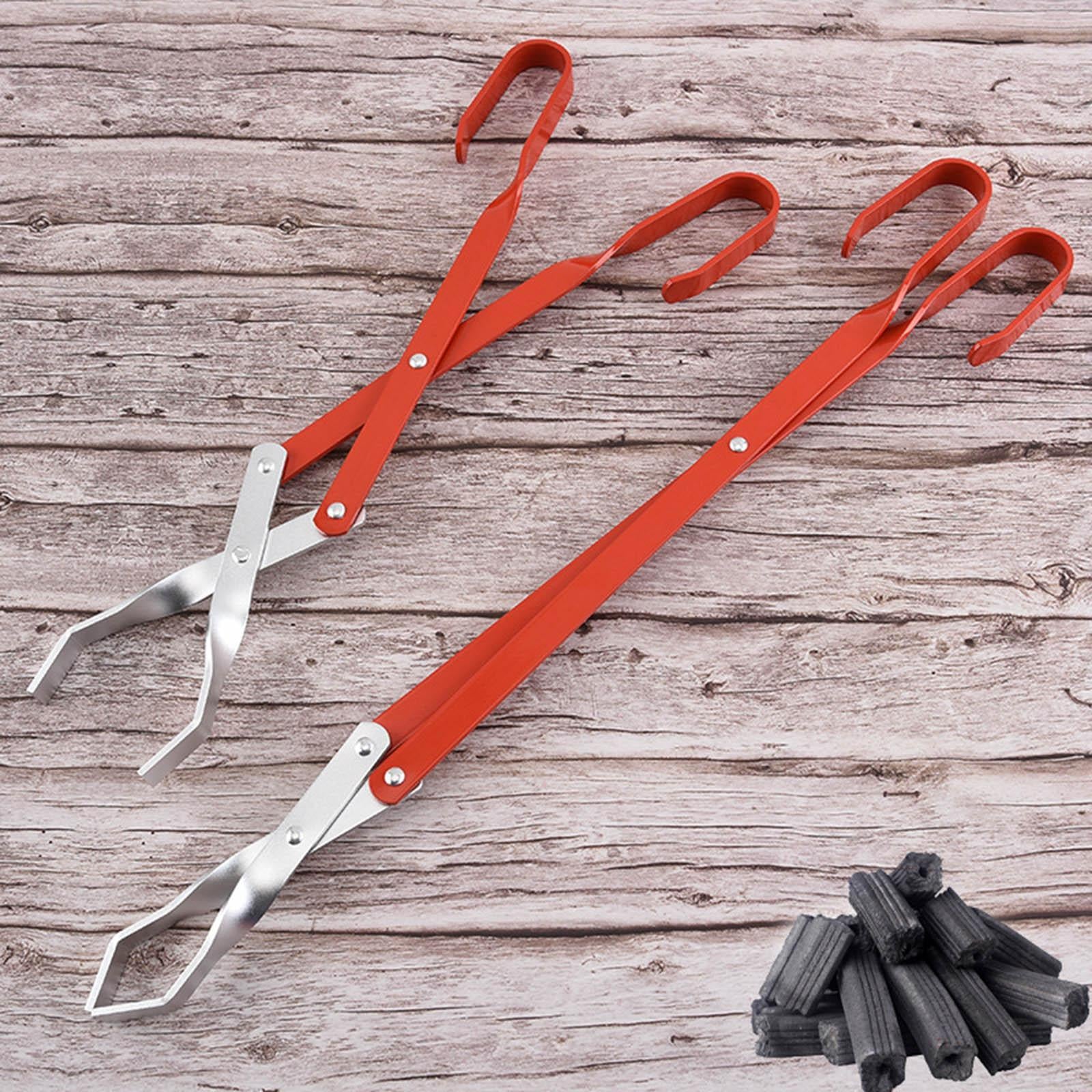 Campfire Tongs Log Grabber Firewood Fire Pit Tools Camping Fireplace Tools L
