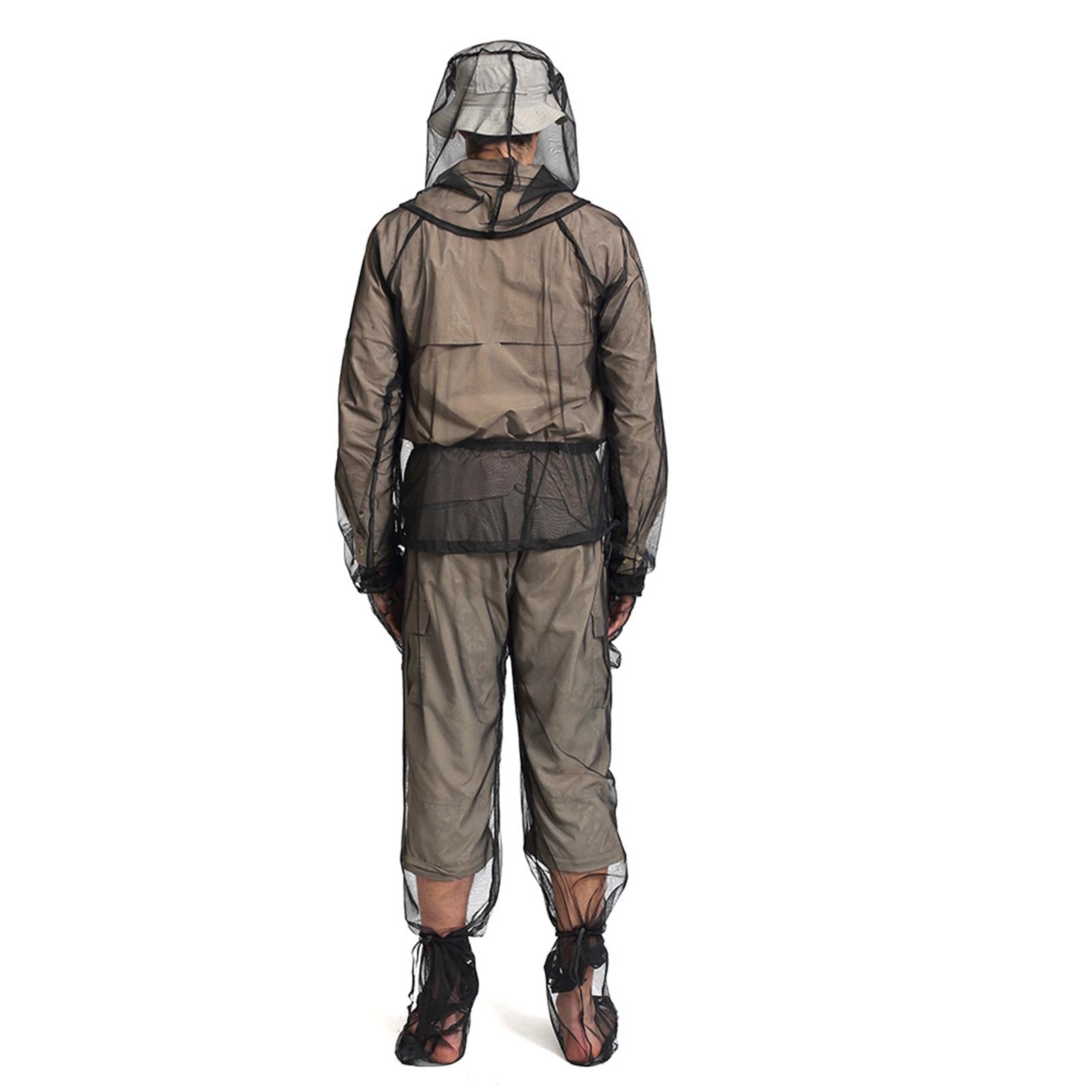Anti-mosquito Insect Repellent Bee-keeping Mesh Hood Jacket Gloves L XL