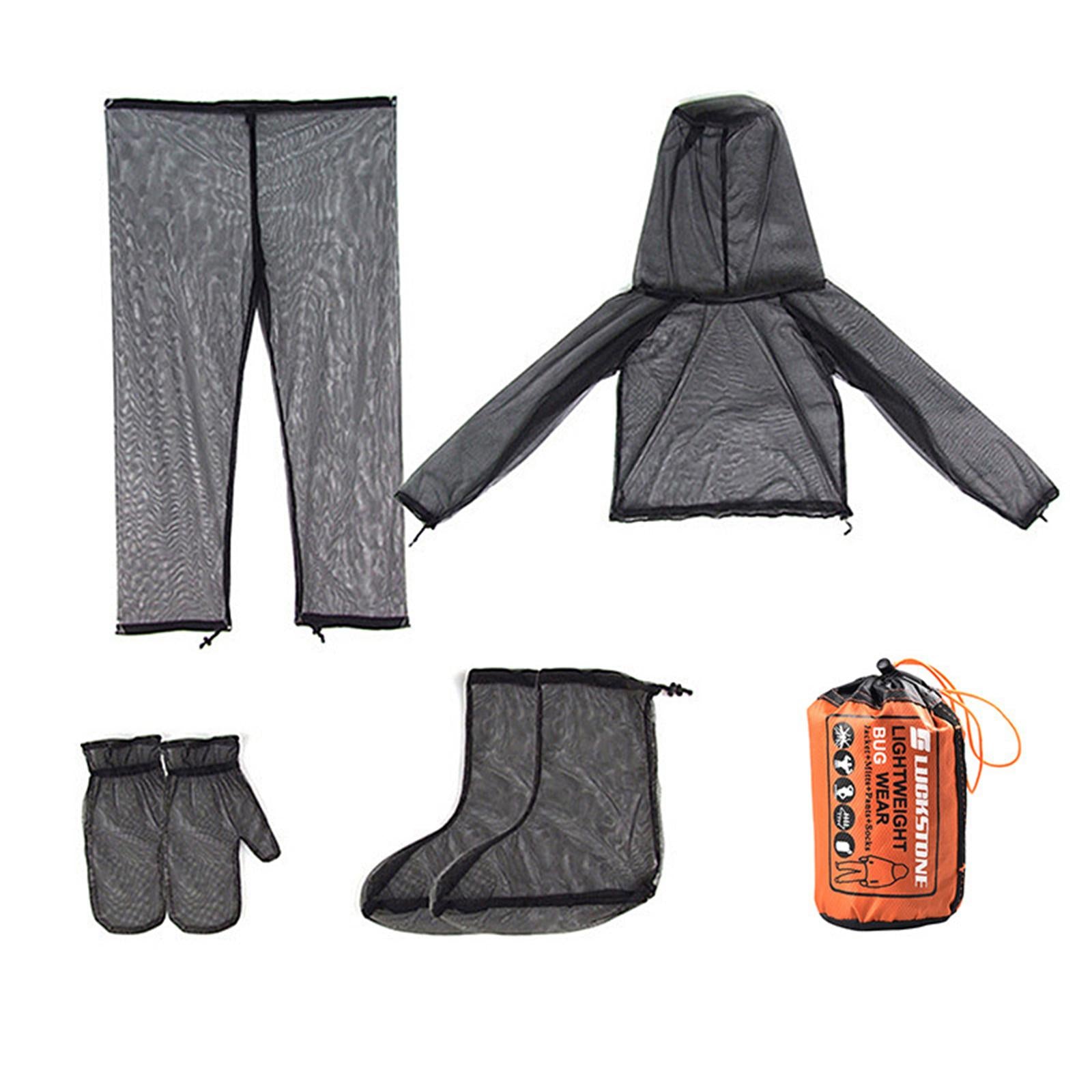 Anti-mosquito Insect Repellent Bee-keeping Mesh Hood Jacket Gloves L XL