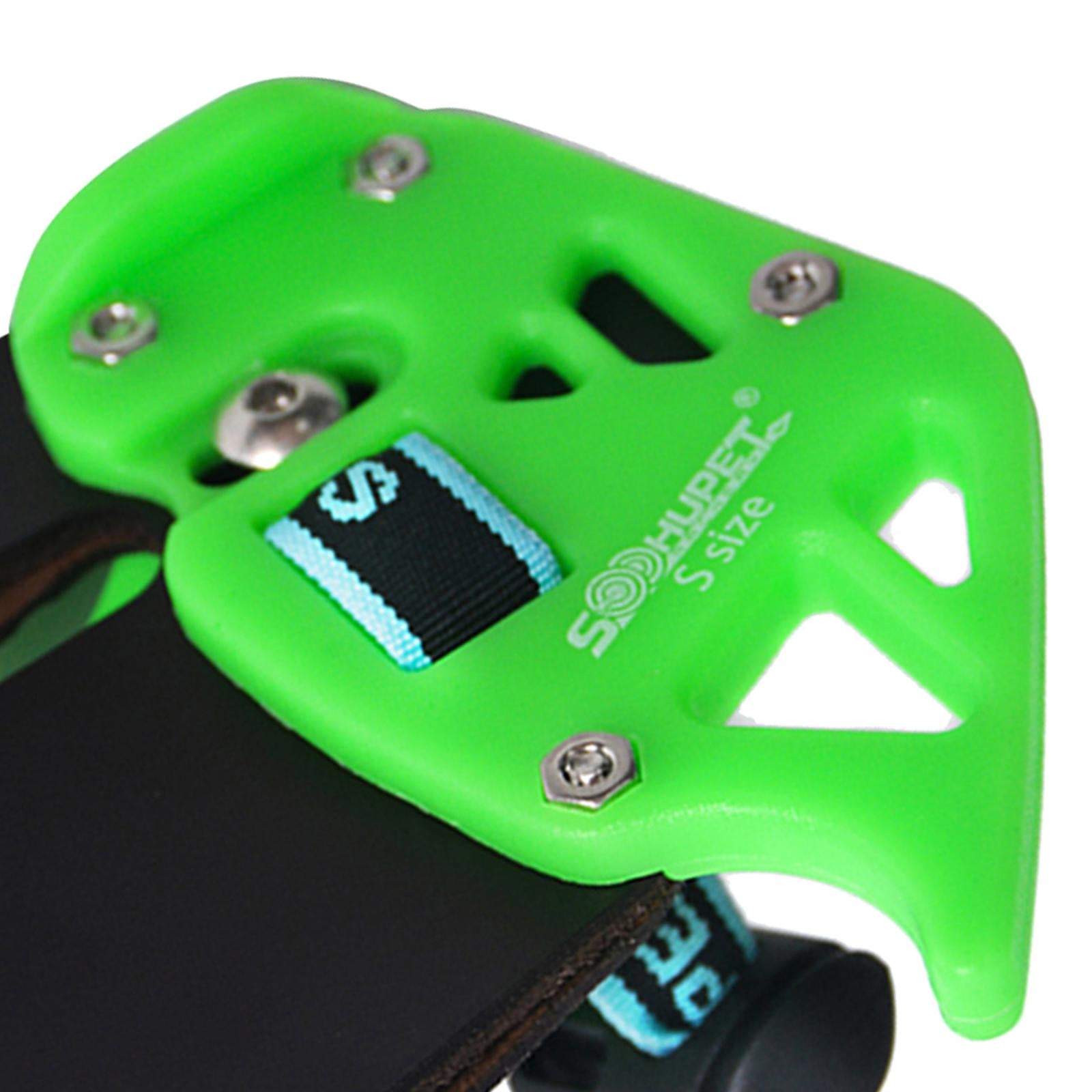 Bow Finger Tab Right Hand Finger Protector Guard Shooting Practice Green L