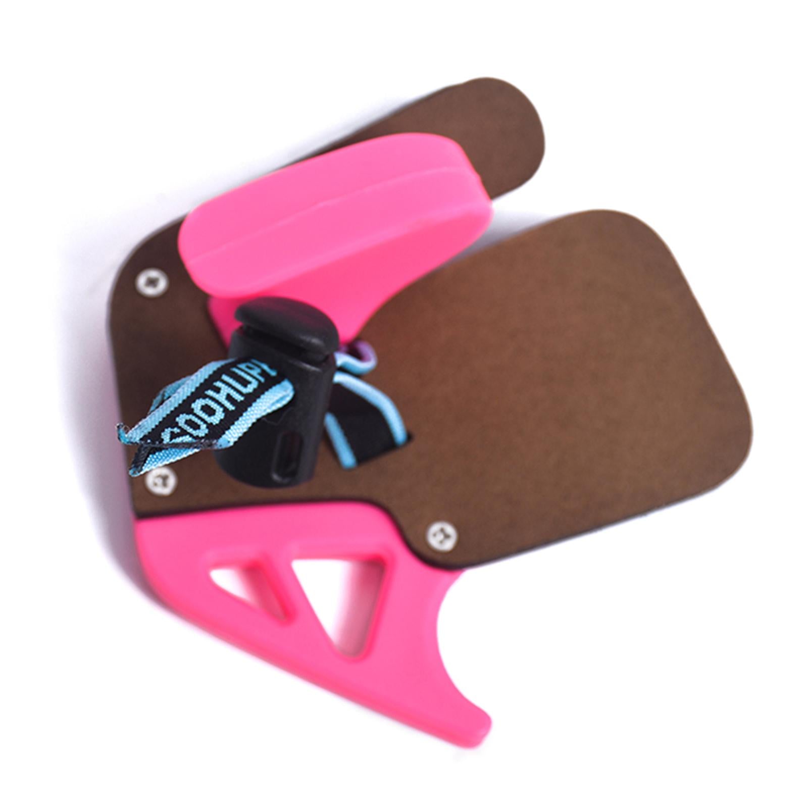 Bow Finger Tab Right Hand Finger Protector Guard Shooting Practice Pink M
