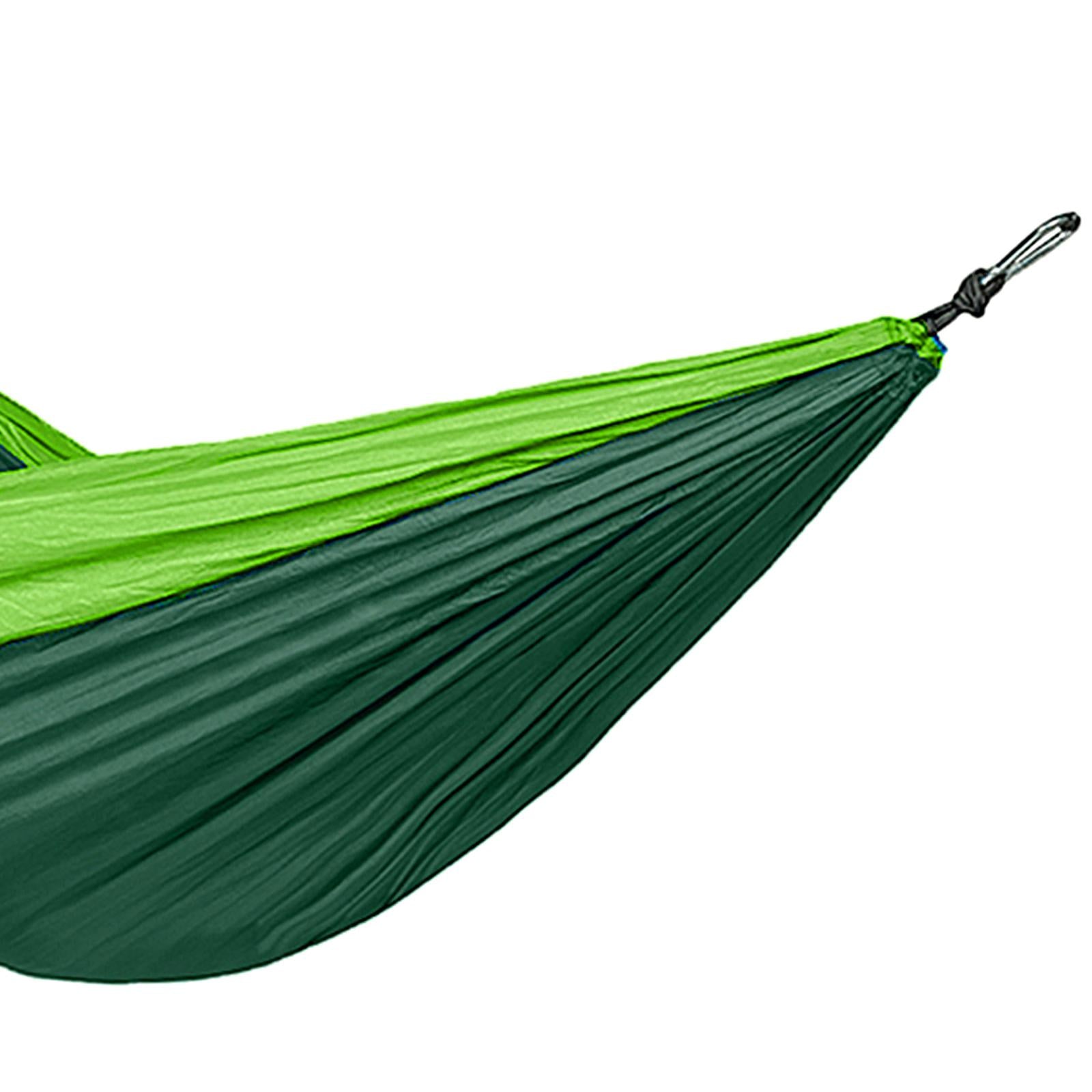 Camping Double Hammock Outdoor Hanging Swing Nylon Chair Bed Green