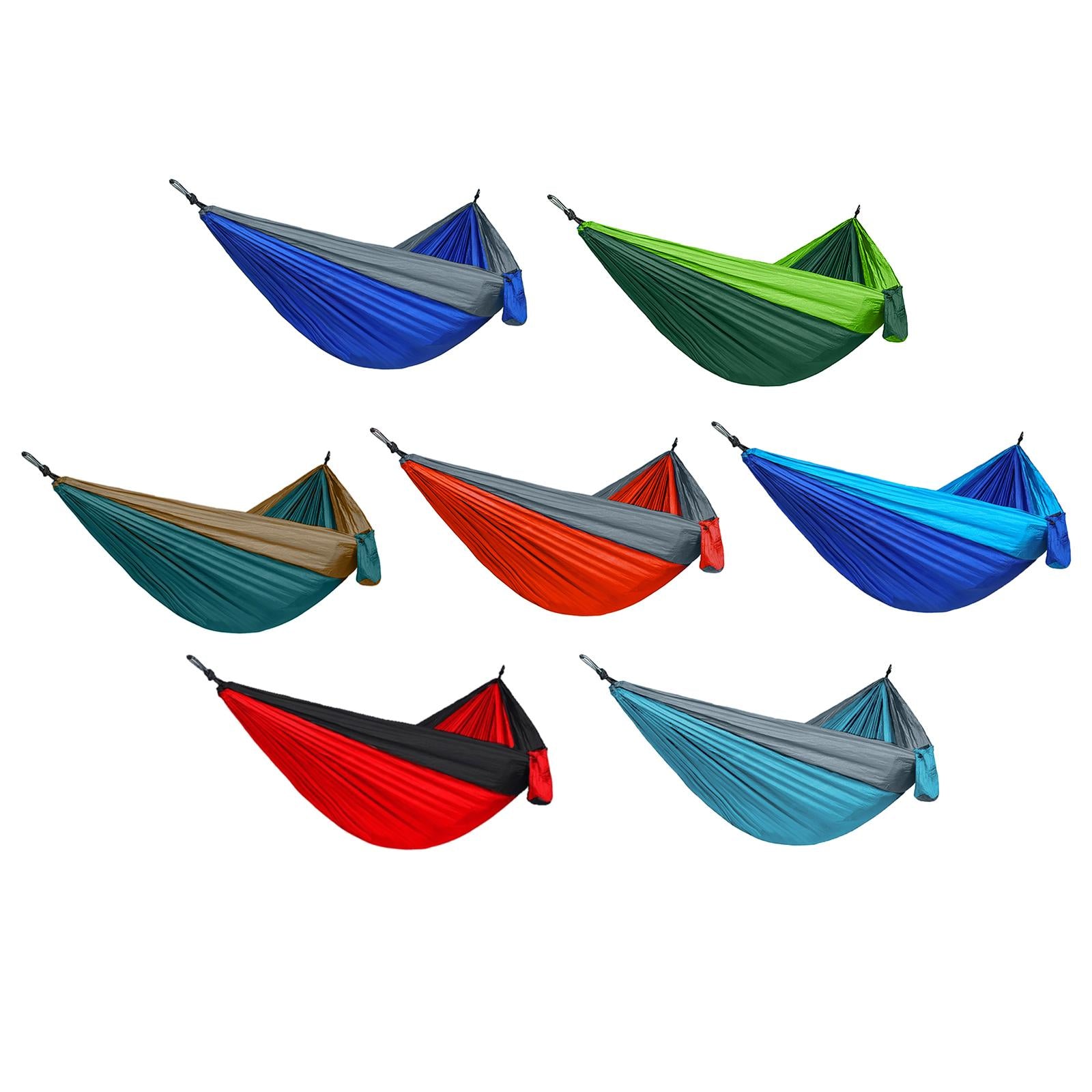 Camping Double Hammock Outdoor Hanging Swing Nylon Chair Bed Green