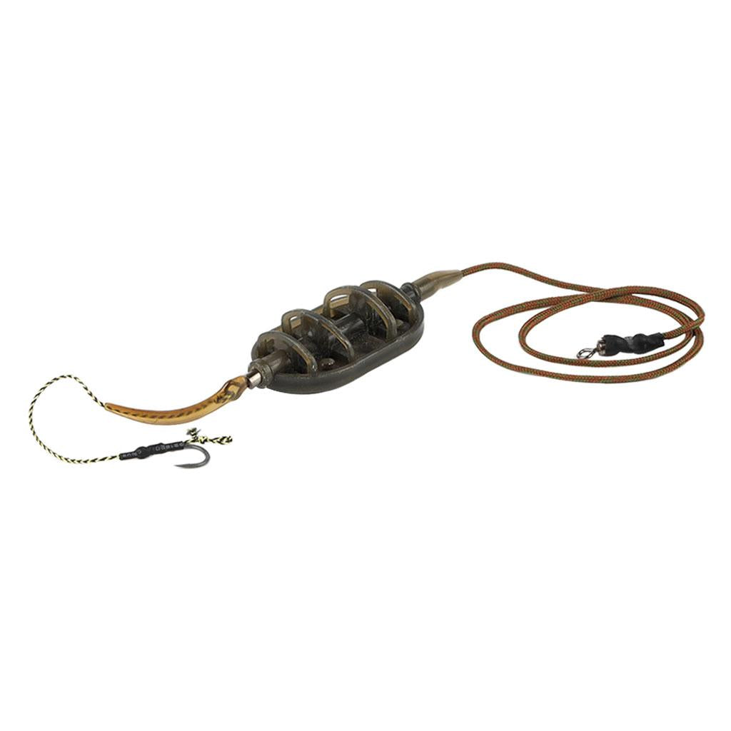 Carp Fishing Hair Rig Braided Wire Hook Group Bait Cage Tackle 60g Style 1