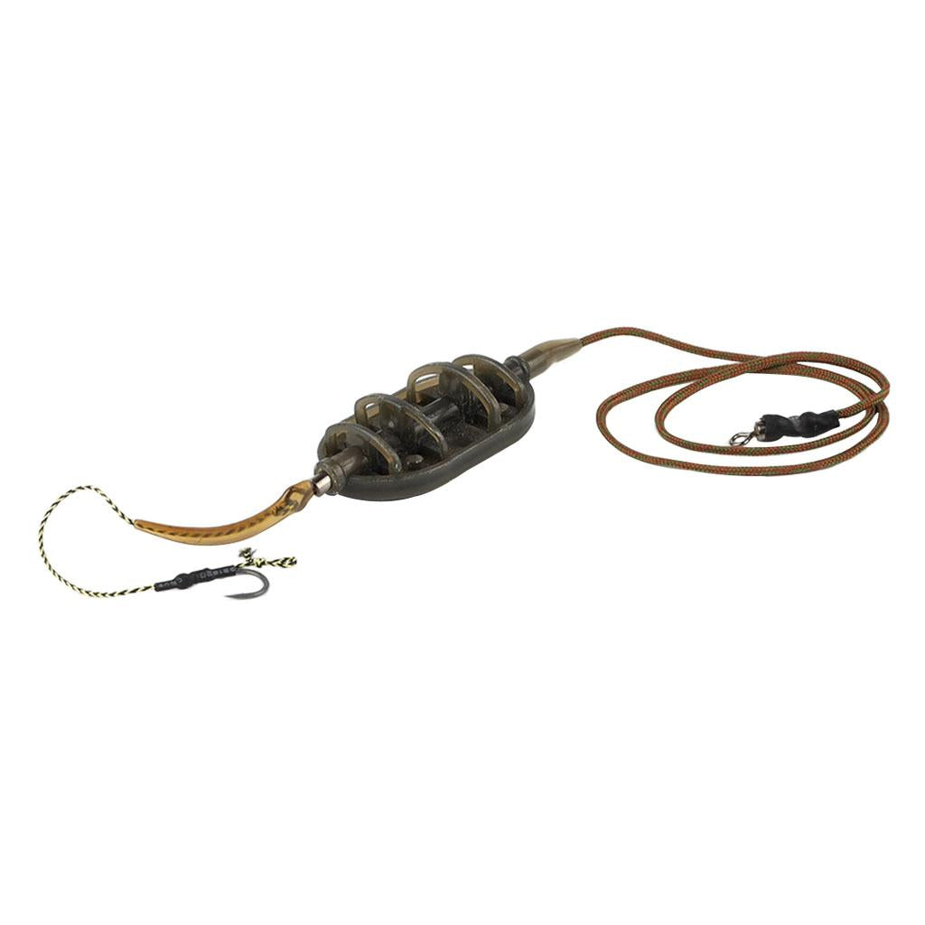 Carp Fishing Hair Rig Braided Wire Hook Group Bait Cage Tackle 60g Style 1