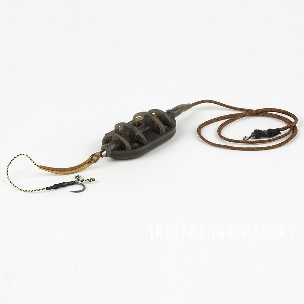Carp Fishing Hair Rig Braided Wire Hook Group Bait Cage Tackle 60g Style 1