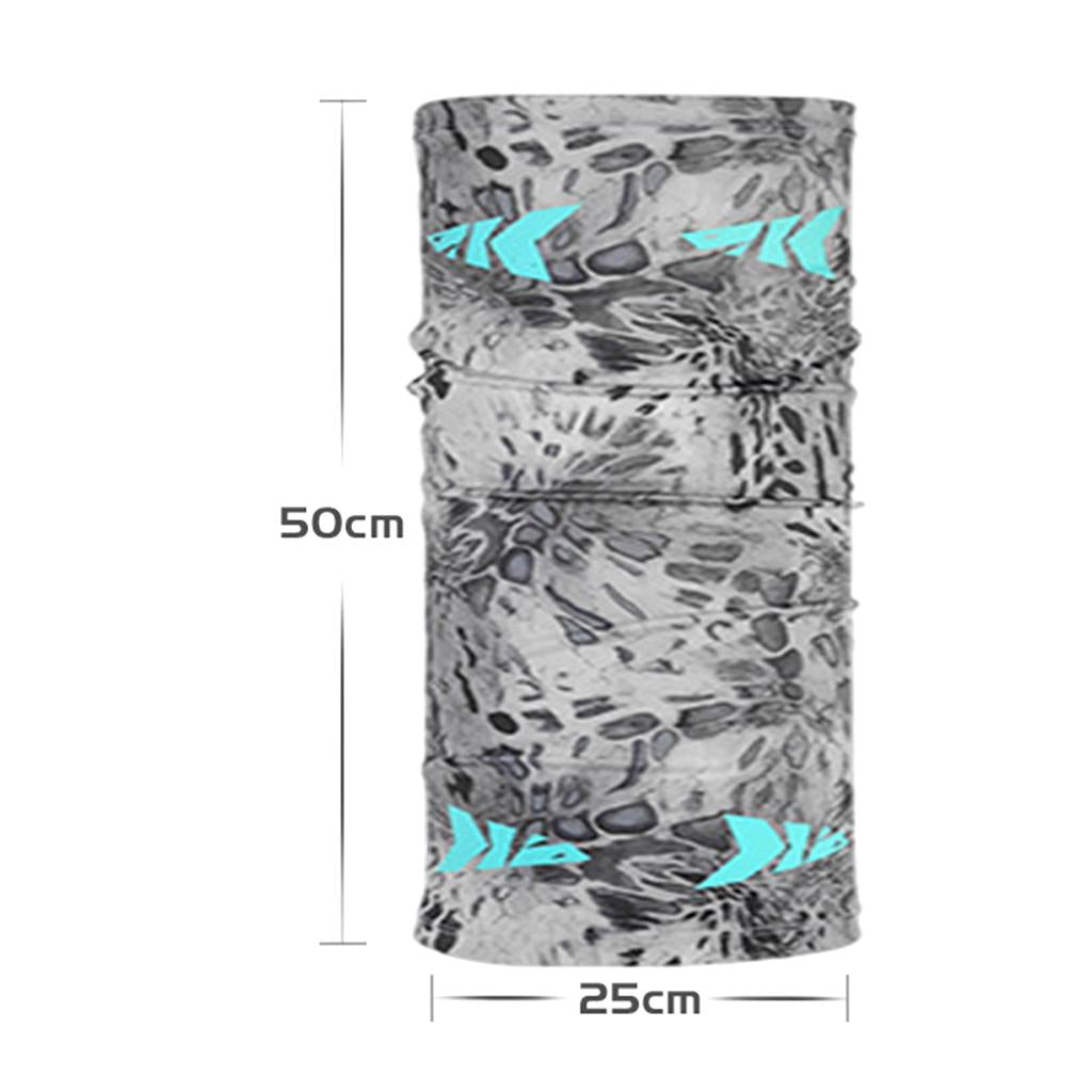 Cooling Neck Face Mask Cycling Bandana Face Cover Scarf Headband Silver