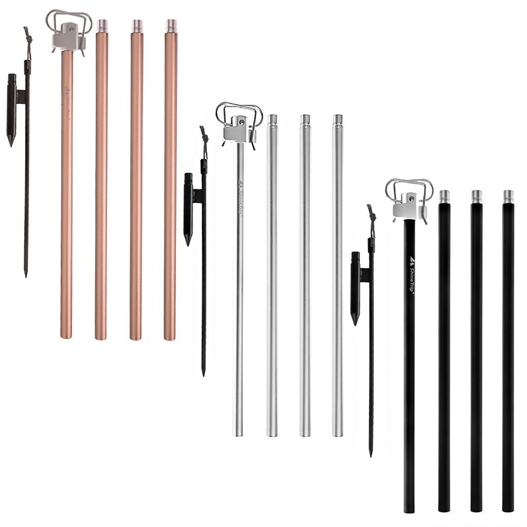 Camping Lantern Stand Detachable Telescopic Outdoor Lamp Holder Black