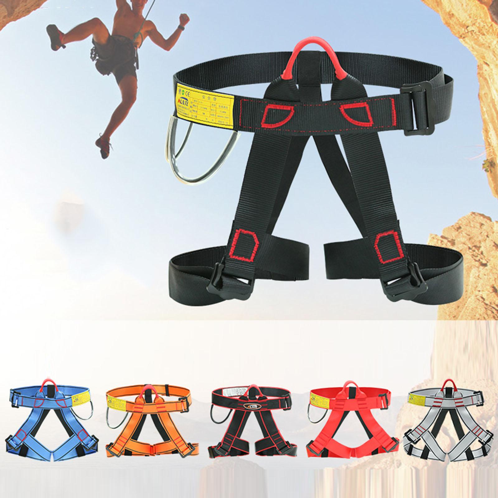 Climbing Harness Fall Protection Protect Waist Half Body Belt Black 1