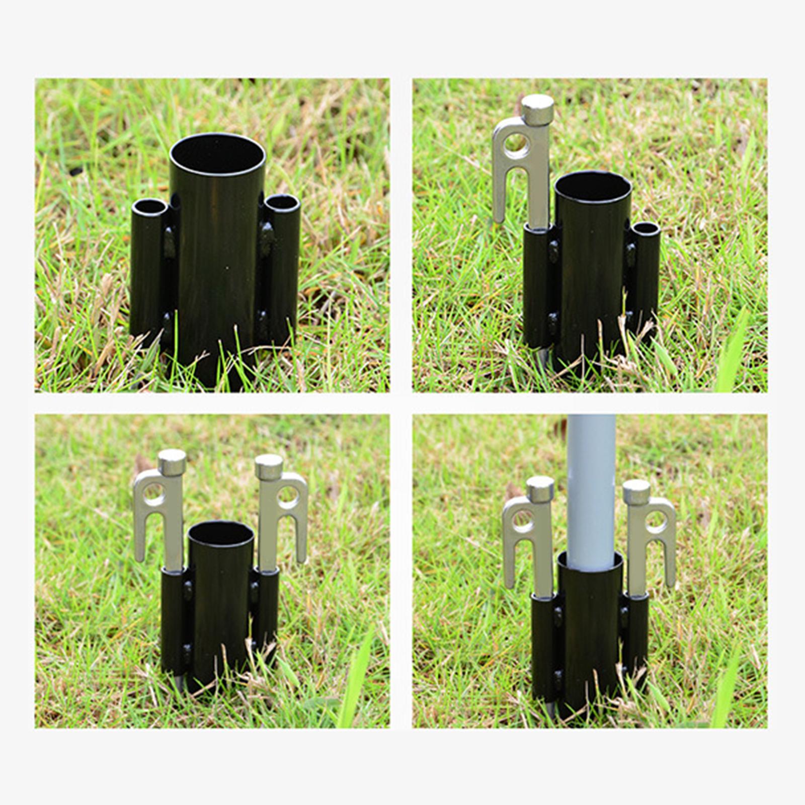 Awning Rod Holder Windproof Portable Metal for Hiking Outdoor Camping Picnic