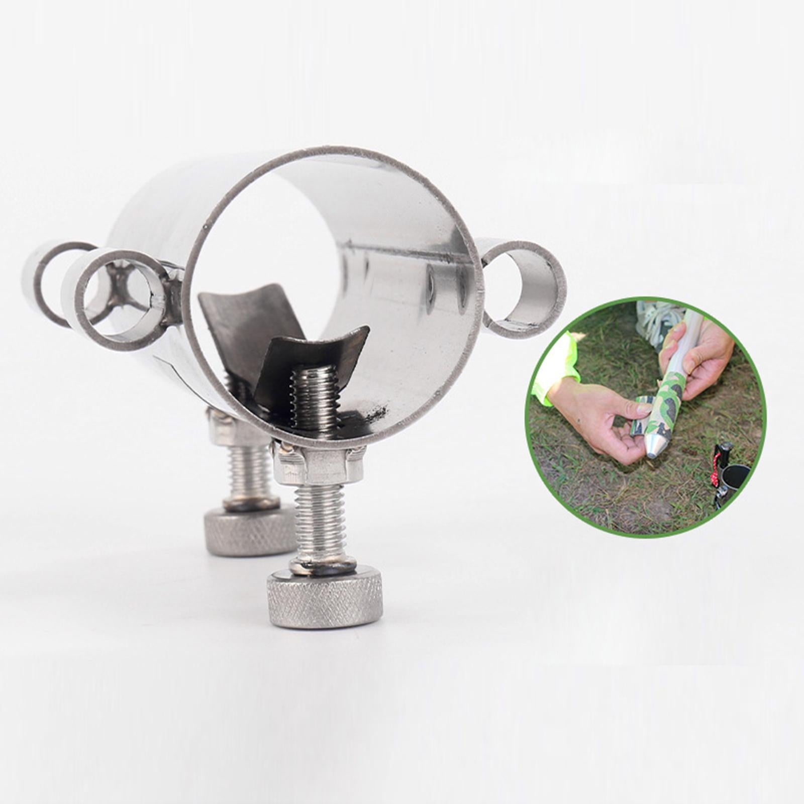 Awning Rod Holder Canopy Pole Stand Fixed Tube Pipe Outdoor Camping Silver