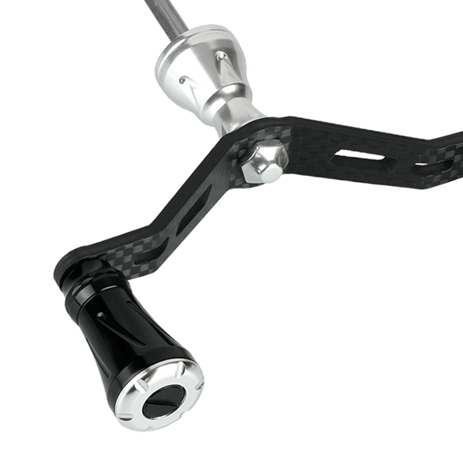 Carbon Fiber Fishing Reel Handle Crank Knob Grip Replacement Parts silver
