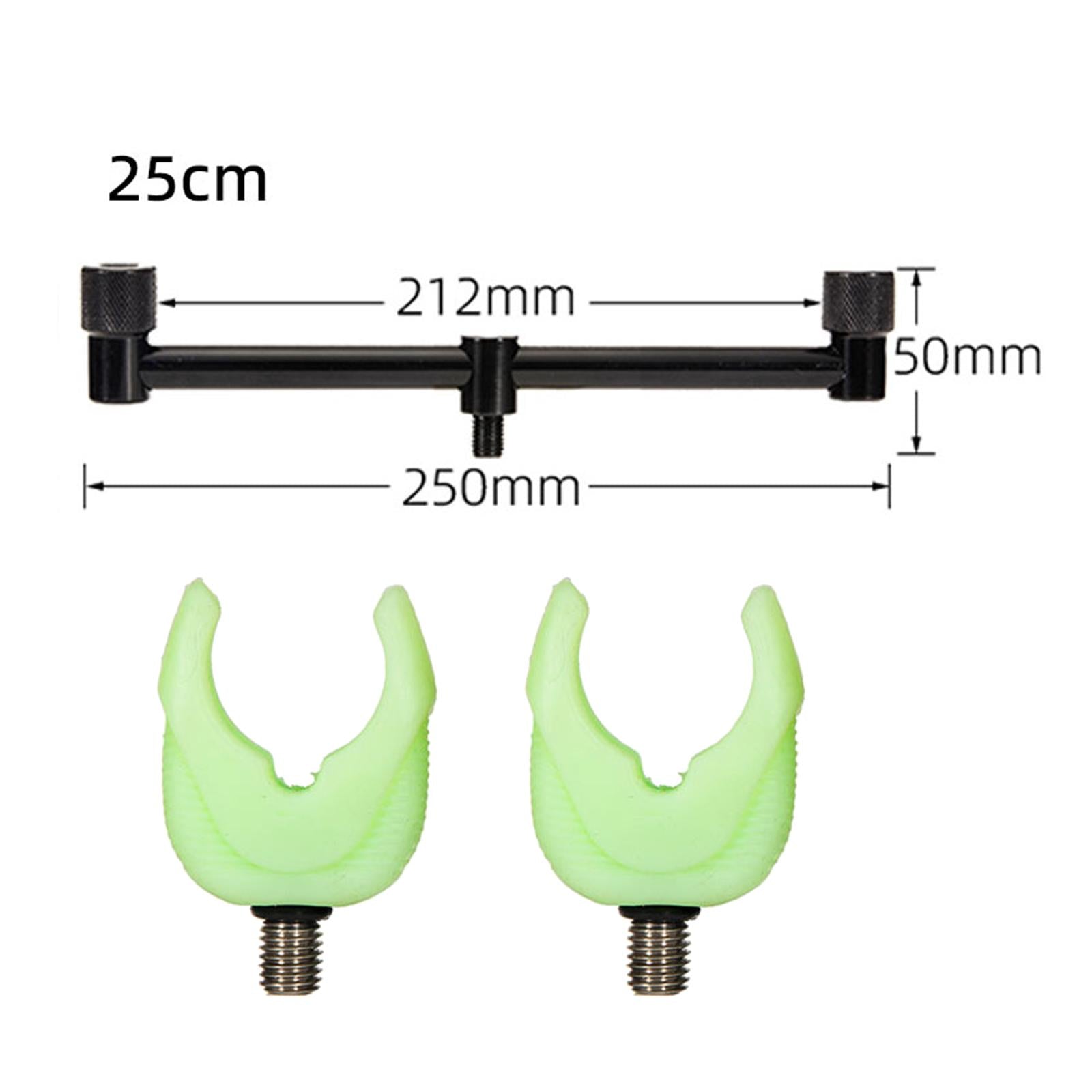 Aluminum Alloy Fishing Rod Butt Rest Fishing Buzz Bar Carp Equipment Gear 25cm Luminous Green
