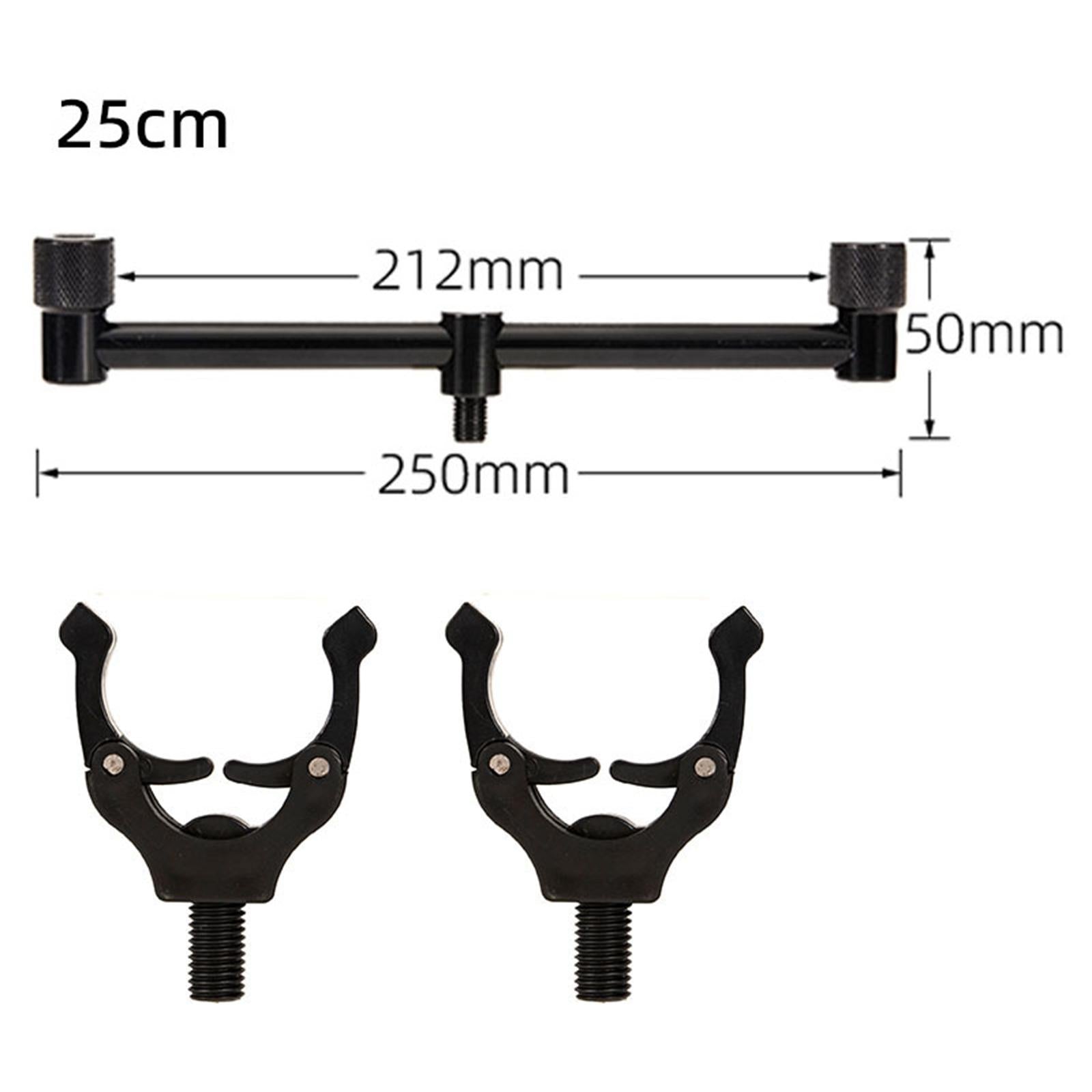 Aluminum Alloy Fishing Rod Butt Rest Fishing Buzz Bar Carp Equipment Gear 25cm Magnetic Black