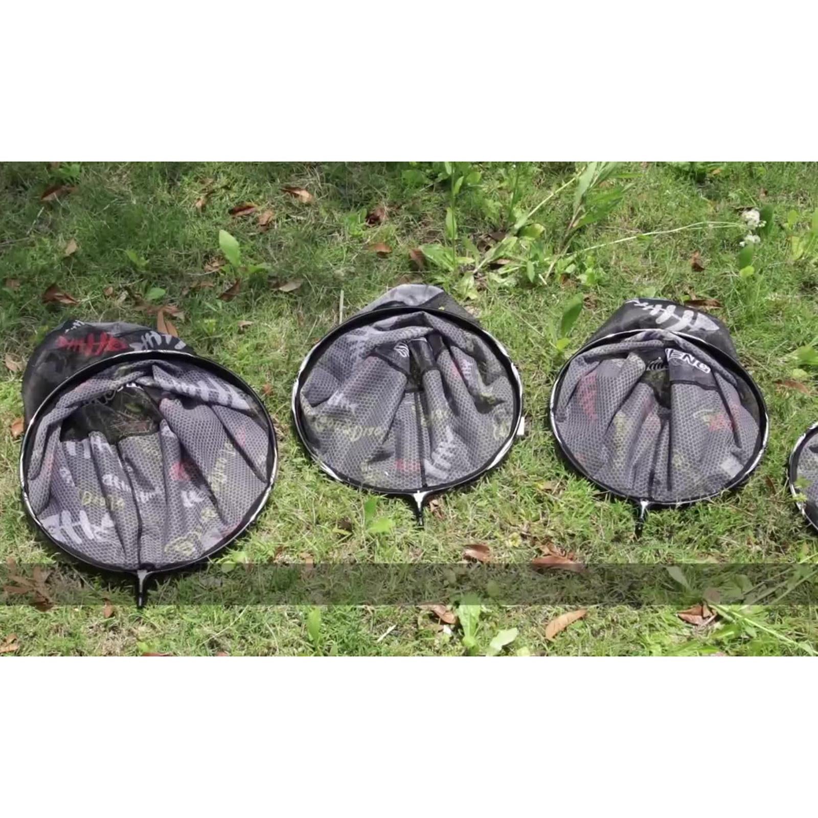 Collapsible Agility Landing Net Shake Dry Coarse Match Fishing Net Carp Fish Black Dia 25CM