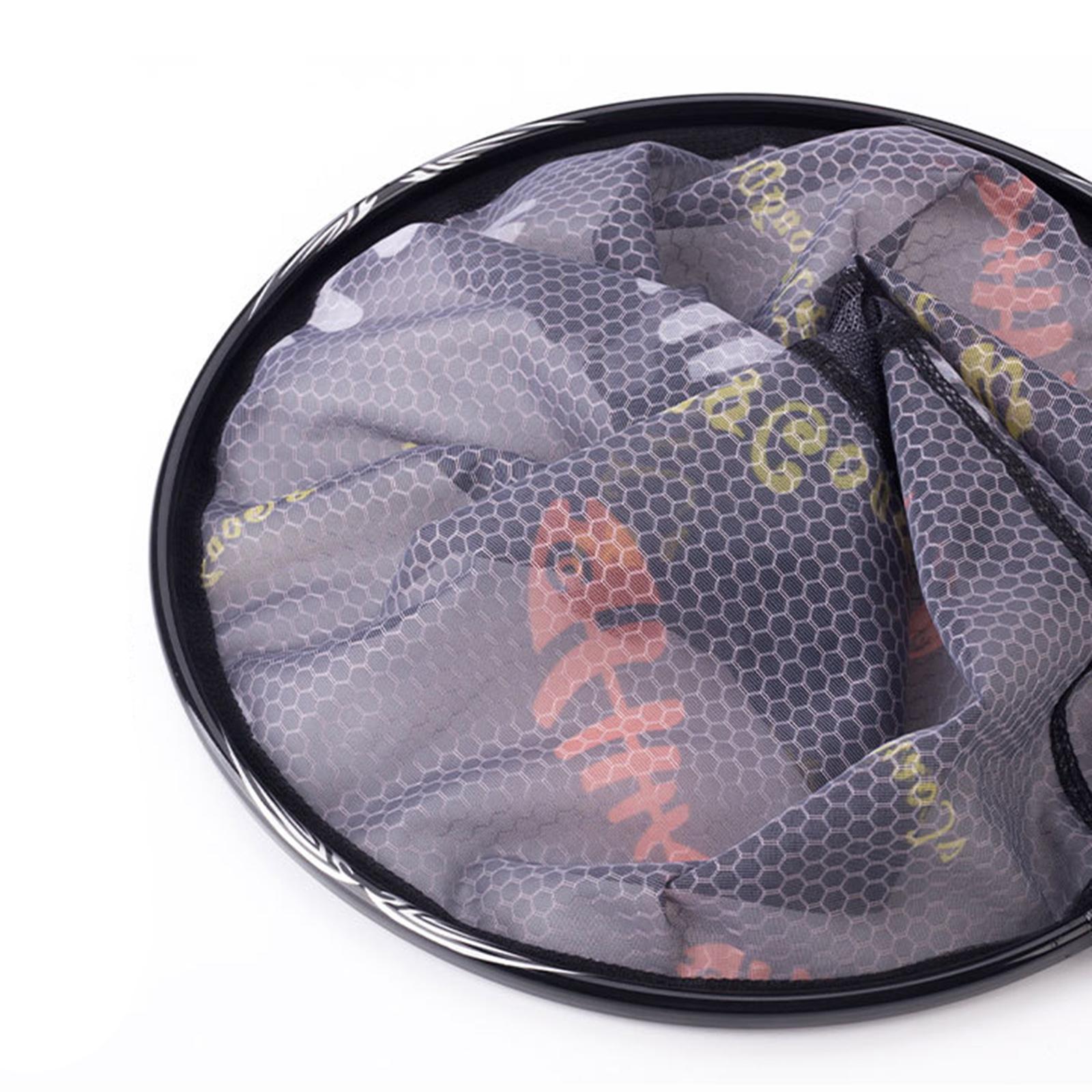 Collapsible Agility Landing Net Shake Dry Coarse Match Fishing Net Carp Fish Black Dia 25CM