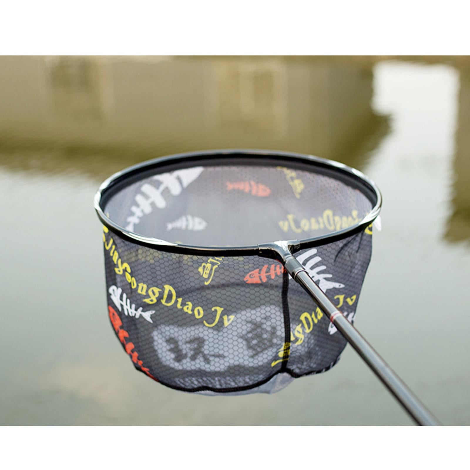 Collapsible Agility Landing Net Shake Dry Coarse Match Fishing Net Carp Fish Black Dia 25CM