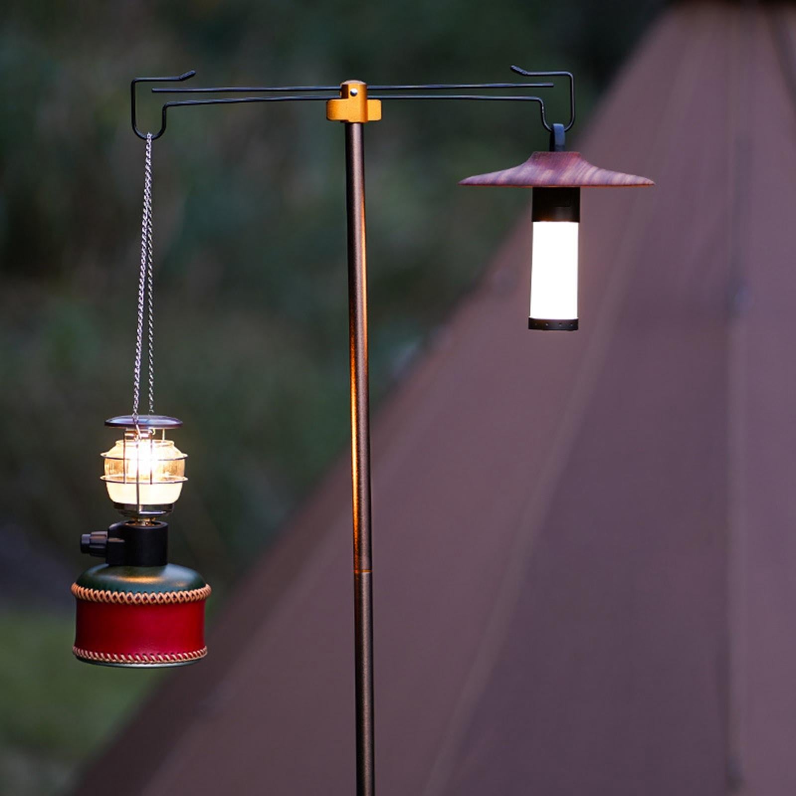 Detachable Camping Lantern Stand Adjustable Outdoor Hiking Light Rack Green