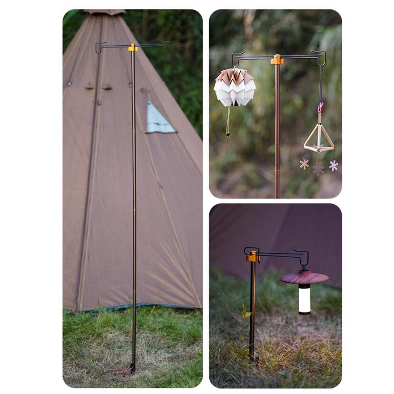 Detachable Camping Lantern Stand Adjustable Outdoor Hiking Light Rack Green