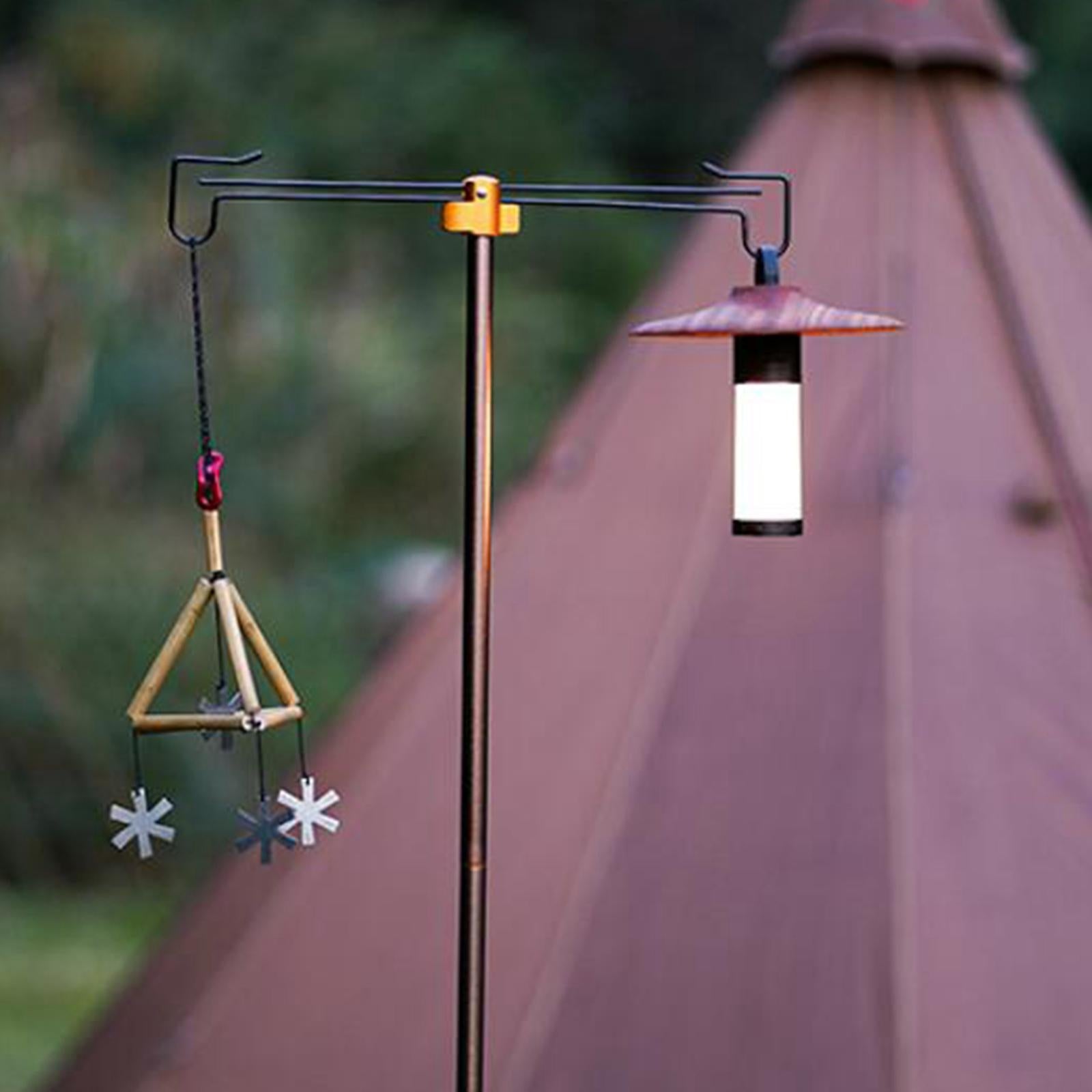 Detachable Camping Lantern Stand Adjustable Outdoor Hiking Light Rack Green