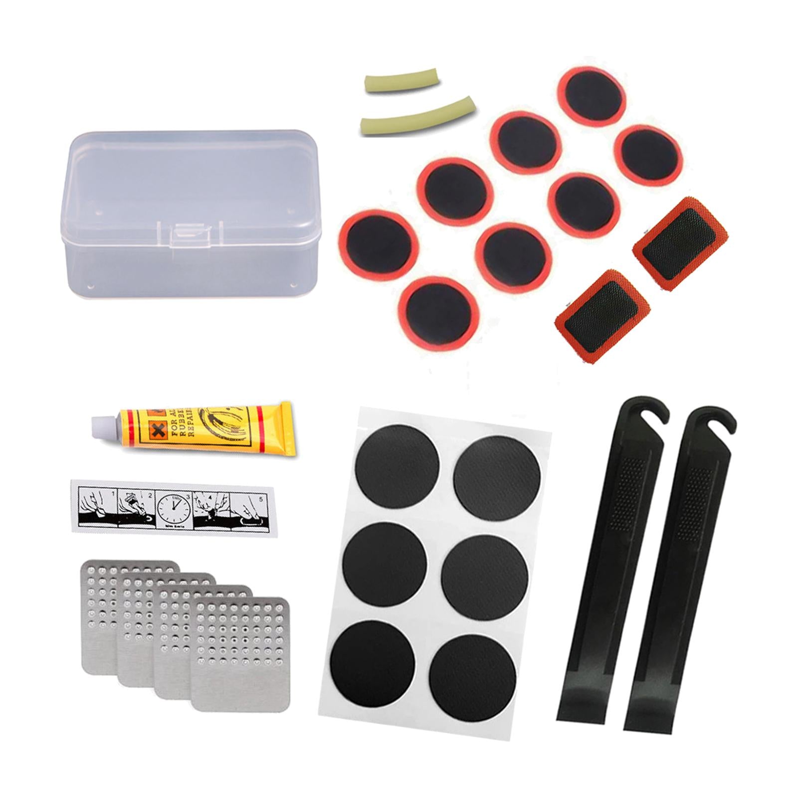 4xPlastic Bike Flat Tire Repair Kit for Bicycle Inner Tube for Motorcycle 35pcs