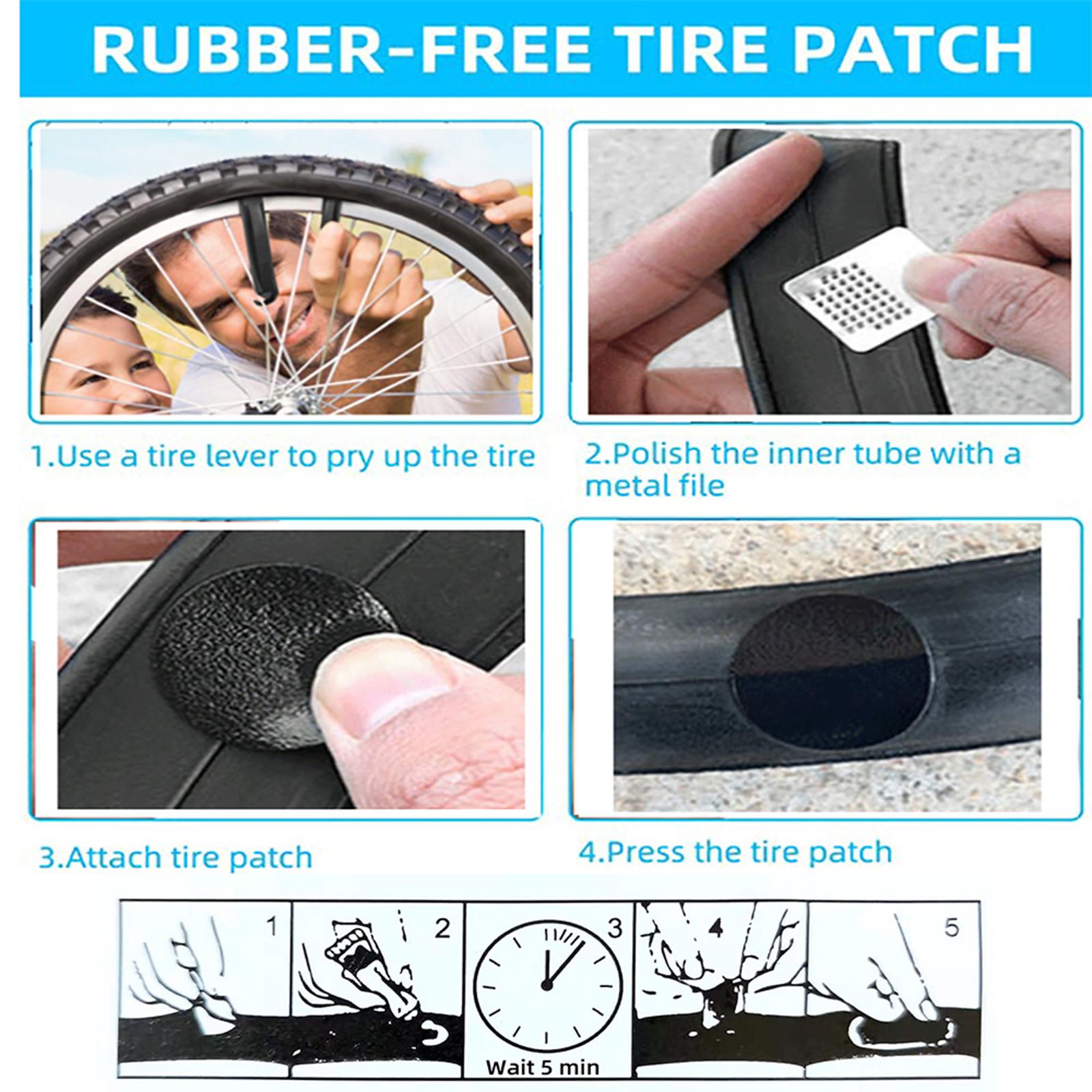 2xPlastic Bike Flat Tire Repair Kit for Bicycle Inner Tube for Motorcycle 35pcs
