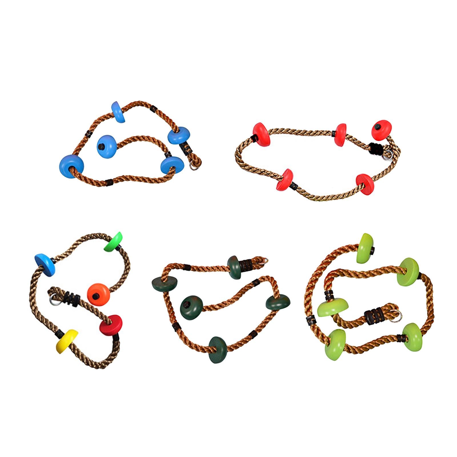 Climbing Rope Equipment Set Games Disc Sports Props for Outdoor Tree Kids Full Color