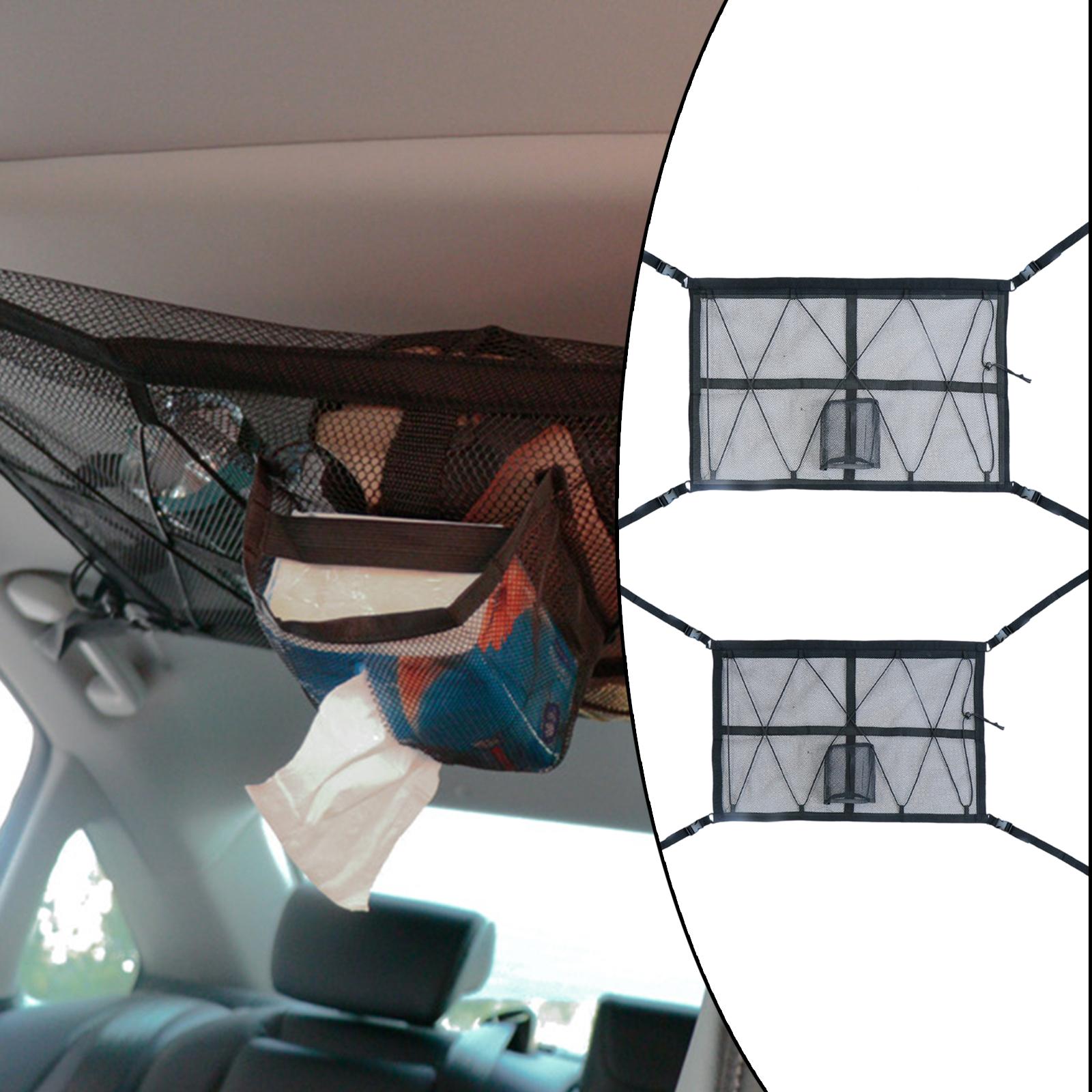 Car Trunk Organizer Interior for SUV Adjustable Net Breathable 90x65cm