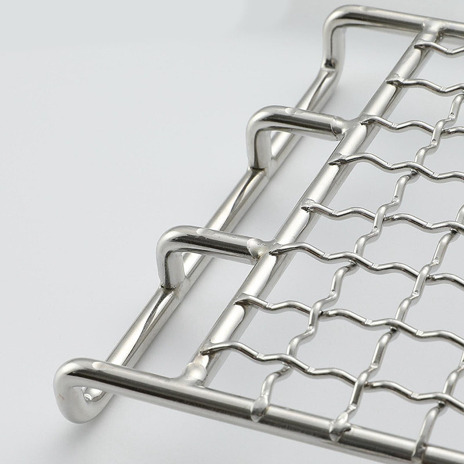 Barbecue Grill Net Grilling Basket Grid Grate Mesh Rack Outdoor Camping S