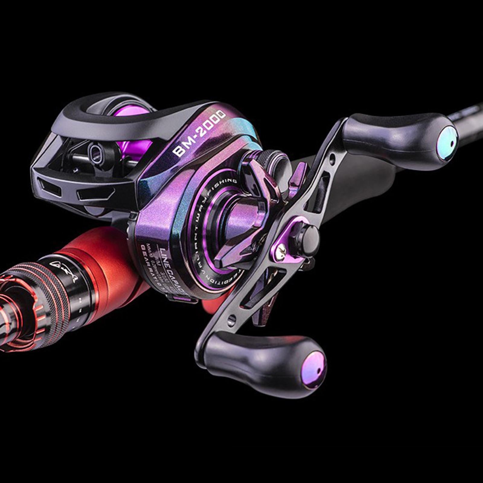 Baitcasting Fishing Reel 7.3:1 Gear Ratio Baitcaster Power Handle left
