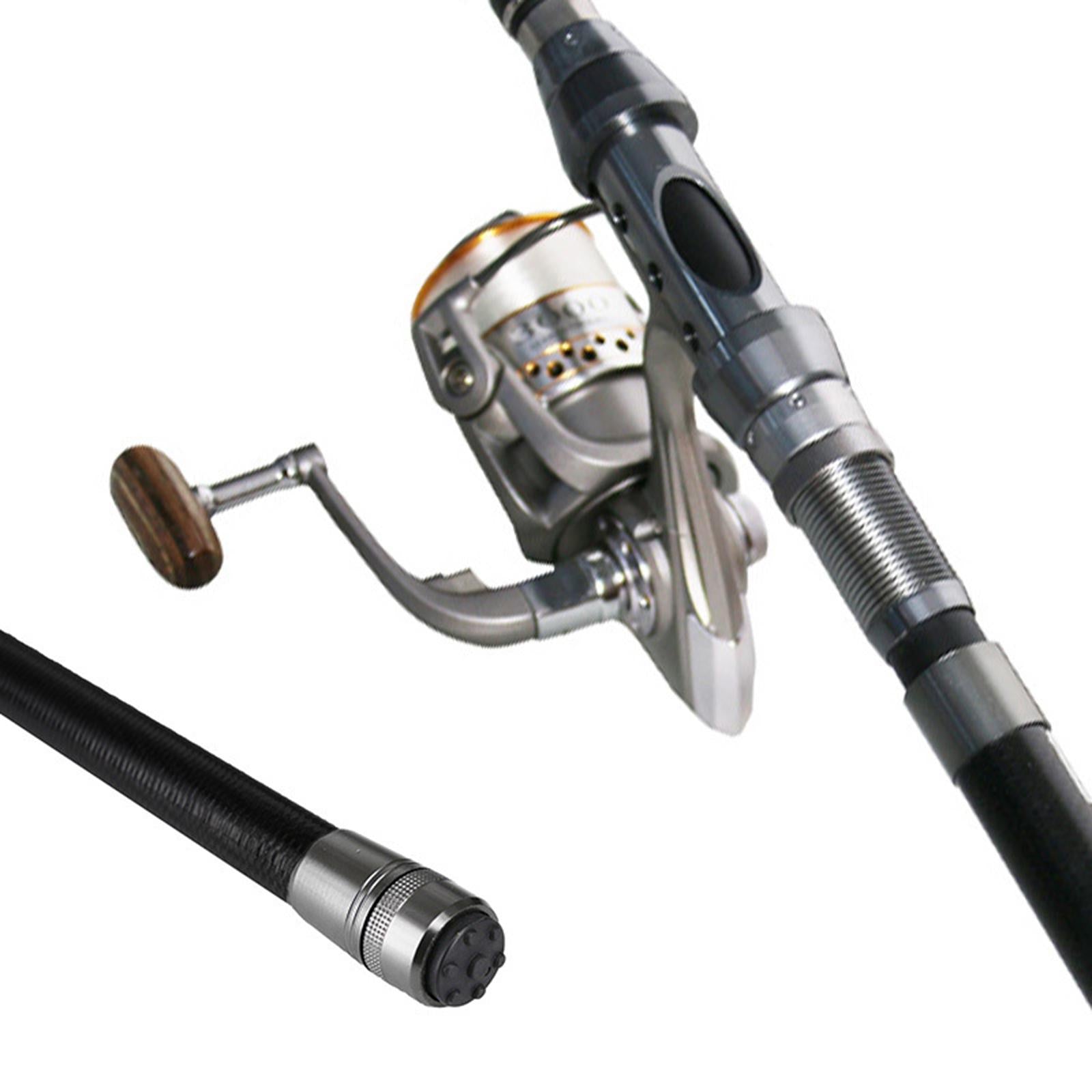 Carbon Fiber Telescopic Fishing Rod Sea Saltwater Portable Spinnings Pole 2.1m